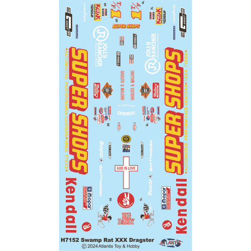 Don Garlits XXX Swamp Rat Rear Engine Dragster 1/25 Kit Atlantis Models (H7152) Alt Image 2