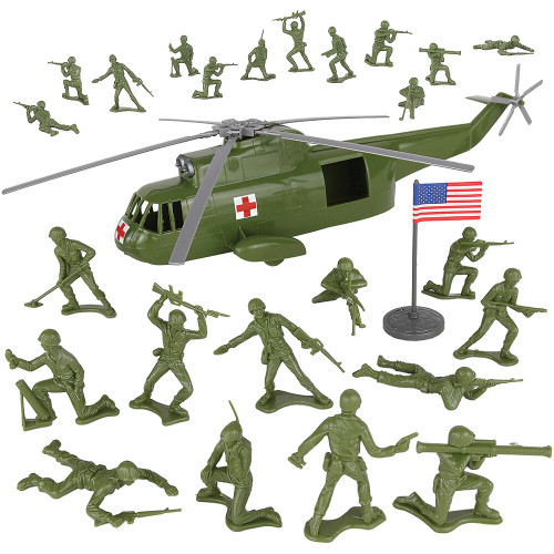 Helicopter Rescue Plastic 26 Piece Set VICTORYBUY (TM-67880
