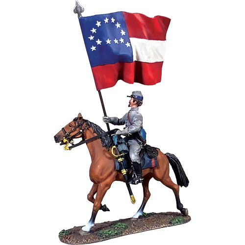 Mounted Flagbearer General Lee's Hdqrtrs Flag 1/30 Figure WILLIAM BRITAIN (31453) Alt Image 1