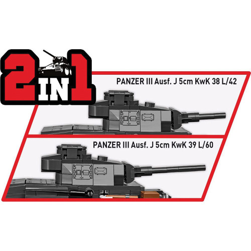 Panzer III Ausf.J 1/35 Building Block Model - 590 Pieces Cobi Block (2289) Alt Image 4