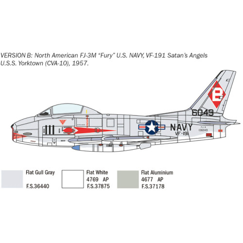 FJ-2/3 Fury 1/48 Kit Italeri (2811s) Alt Image 4