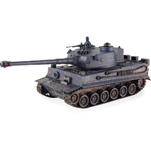 R/C 2.4 Ghz Remote Control Tiger Infra Red Battle Tank Dirty MH666114 Main Image