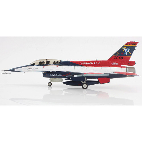X-62A VISTA 1/72 Die Cast Model - HA38042 USAF Test Pilot School (w/2 x ACMI pod + 1 center fuel tank) Alt Image 1