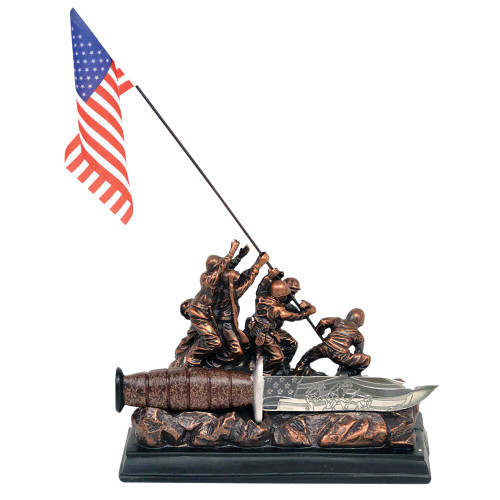 Iwo Jima Bronze Hunting Dagger Statue KN - 1589 Main Image