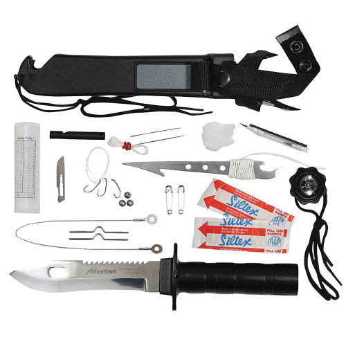 Rothco Deluxe Adventurer Survival Kit Knife-Silver Main Image