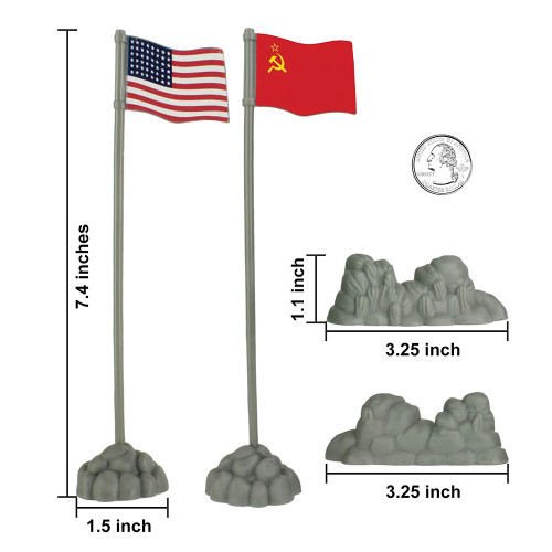 Allies and Axis Flags and Rocks Plastic Accessory Set VICTORYBUY (BMC-67083) Alt Image 1