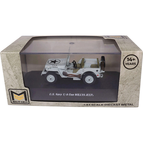 1/4-Ton WILLYS JEEP 1/43 Die Cast Model - U.S. Navy MILITARIA DIECAST (24217-44) Alt Image 7