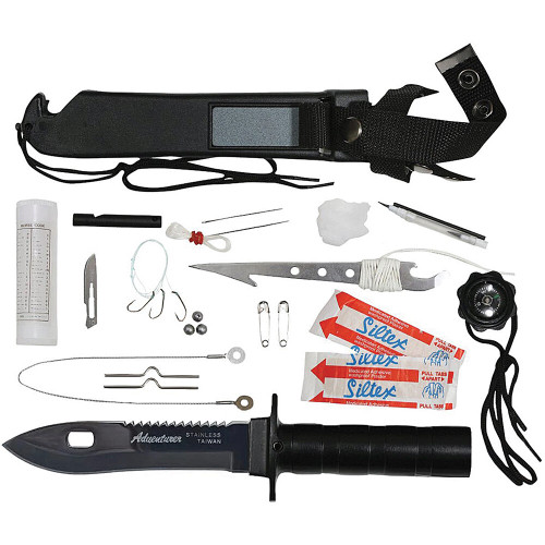 Rothco Deluxe Adventurer Survival Kit Knife-Black Alt Image 1