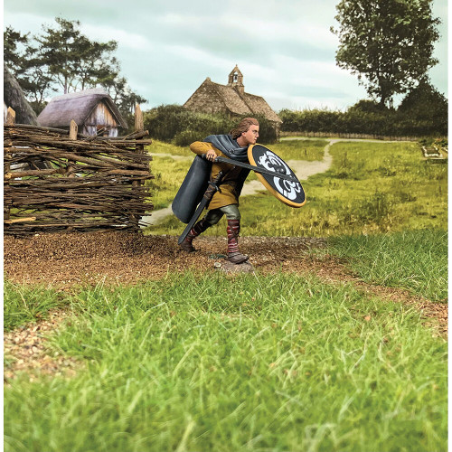Halvar Viking Defending with Sword and Shield 1/30 Figure William Britain (62138) Alt Image 1