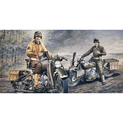 U.S. Motorcycles WW2 1/35 Kit Italeri (0322) Alt Image 1