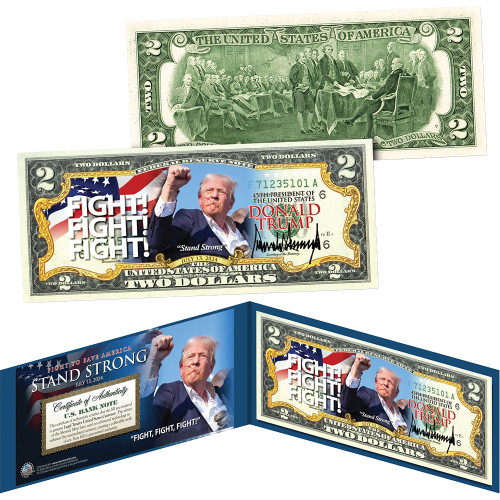 Donald Trump "Fight! Fight! Fight!" $2 Bill  TRUMP_FIGHT_TWO Main Image