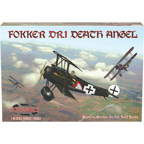 Fokker DR1 Death Angel 1/48 Kit with Trading Card Atlantis (A103) Main Image