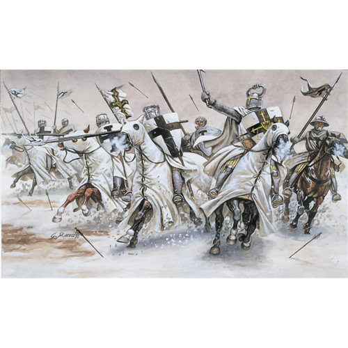 Teutonic Knights (Medieval Era) 1/72 Plastic Figure Set Italeri (6019) Alt Image 1
