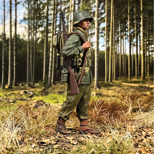 U.S. Infantryman 442nd Infantry 1/30 Figure - 1943-45 William Britain (25279) Alt Image 1