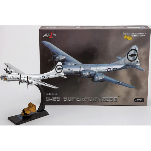 B-29 Superfortress, 1/144 Die Cast Model - AF1-0112C Bockscar with 1/72 Scale "Fatman" Bomb Alt Image 7