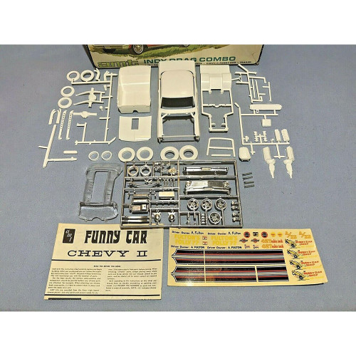 Indy Drag Combo (Chevy II Wagon Funny Car and Trailer) AMT MODELS (AMT1520) Alt Image 2