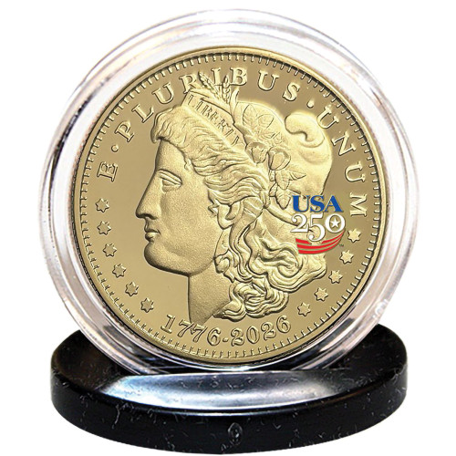 MORGAN DOLLAR GOLDEN TRIBUTE 1 OZ COIN -250TH ANNIVERSARY Merrick Mint (MORGAN_250TH_GLD_TRIB) Alt Image 2