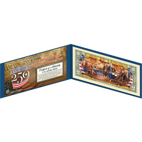 250th ANNIVERSARY U.S. $2 Bill- Declaration of Independence, Alt Image 2