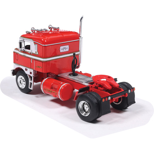 1950 Kenworth Bullnose - Red and White with vintage chrome trailer Alt Image 4