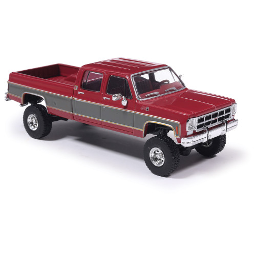 1977 GMC Sierra Grande K2500 Crew Cab Wideside - Dark Red Metallic and Silver Special Two-Tone - Lifted Alt Image 2