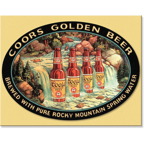 Coors Golden Beer Metal Sign Desperate Enterprises (1311) Main Image
