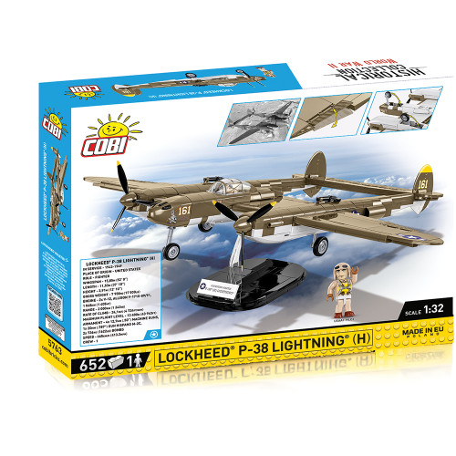 Lockheed P-38 Lightning (H) Fighter Building Brick Set Alt Image 1