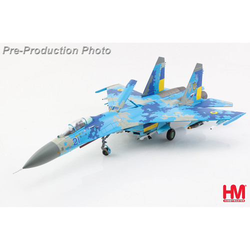Su-27 Flanker B 1/72 Die Cast Model - HA6027 Ukrainian Air Force (with 2 x JDAM-Er gliding bombs) Main Image