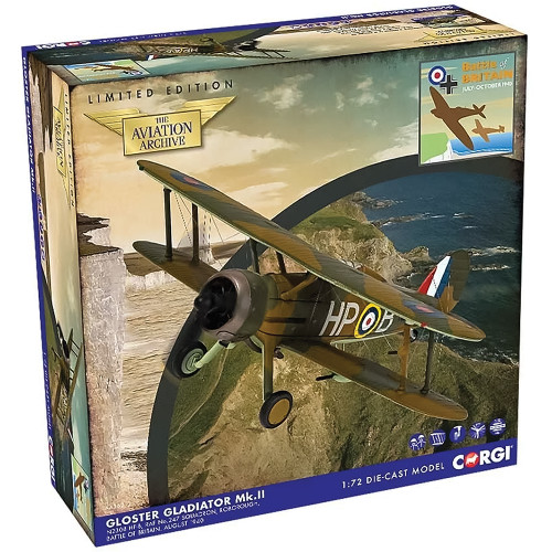 Gloster Gladiator MK II 1/72 Die Cast Model Alt Image 1