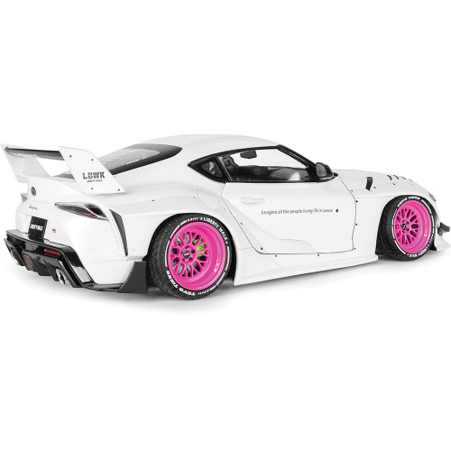 2025 Toyota GR Supra Liberty Walk Body Kit - White Pink 1:18 Scale Alt Image 2