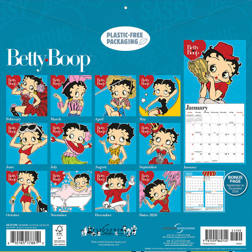 Betty Boop 2027 Wall Calendar CAROUSEL (270655)  Alt Image 1