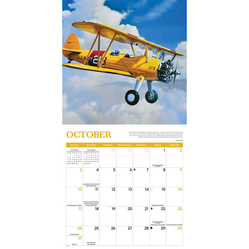 Classic Aircraft WWII 2027 Wall Calendar CAROUSEL (270853)  Alt Image 4