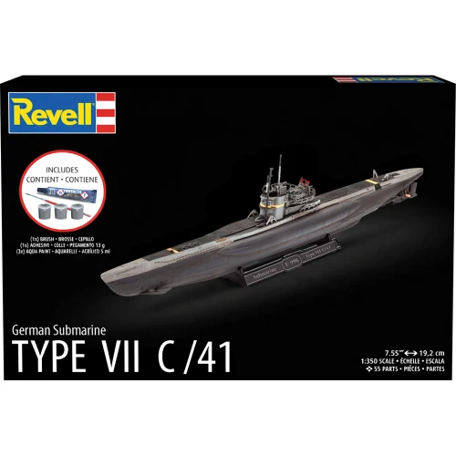 German Submarine Type VII C/41 Complete Model Kit Main Image
