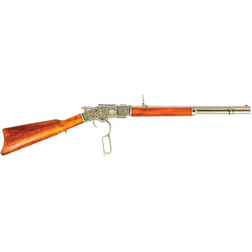 Model 1873 Lever Action Carbine Replica: Engraved Antique Si Alt Image 1