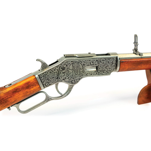 Model 1873 Lever Action Carbine Replica: Engraved Antique Si Alt Image 4