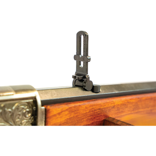 Model 1873 Lever Action Rifle Replica: Ornate Antique Silver Alt Image 7