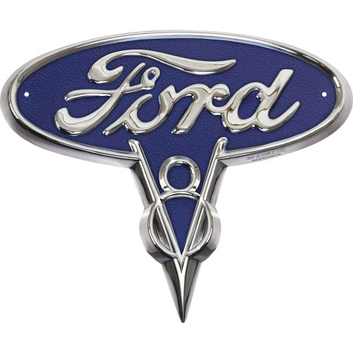 Ford V-8 Emblem 3D Metal Sign by Larry Grossman Main Image