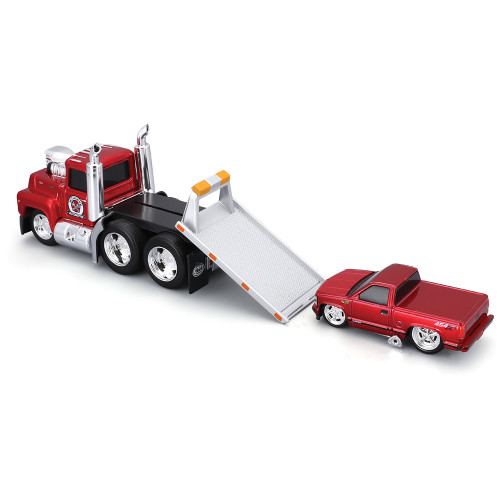 1980 MACK R685ST Flatbed & 1993 Chevy 454 SS - Muscle Transports Alt Image 1