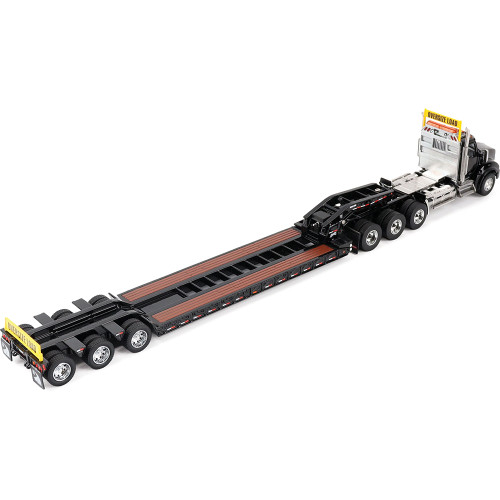 Kenworth T880 SBFA Daycab Tridem Tractor with Trail King TK120 HDG Lowboy Trailer - Black