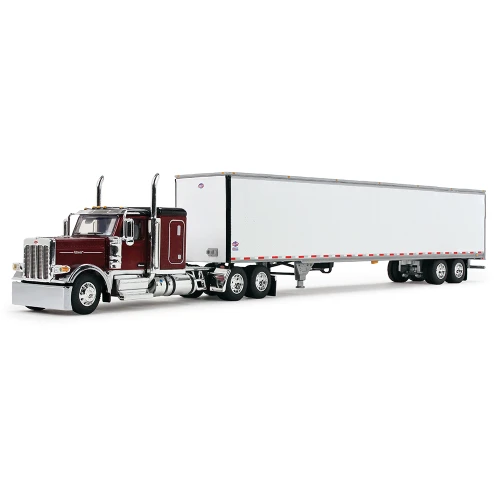 Legendary Red Peterbilt 589 /58 Flat Top Sleeper & 53' Utility Trailer Main Image