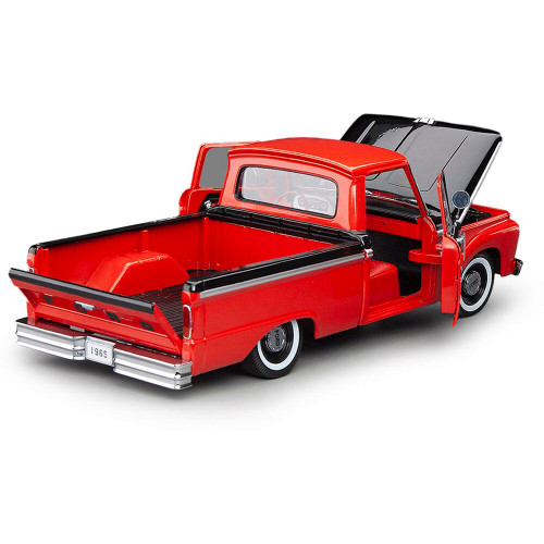 1965 Ford F-100 Custom Cab Pickup - Red & Black Alt Image 2