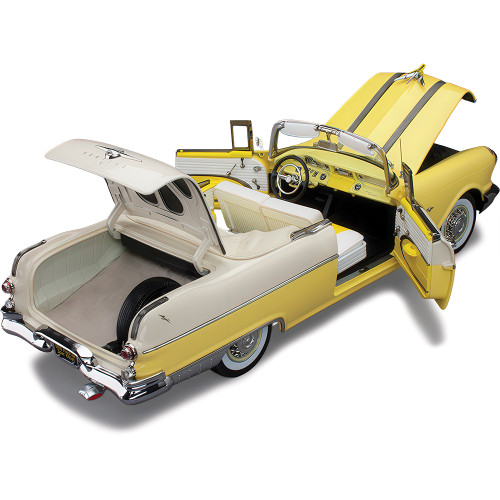 1955 Pontiac Star Chief Open Convertible - White Mist / Avalon Yellow Alt Image 1