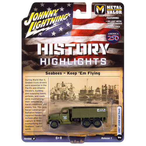 WWII GMC CCKW 6x6 Truck Seebees at Herderson Airfield Guadalcanal - Olive Drab Alt Image 1