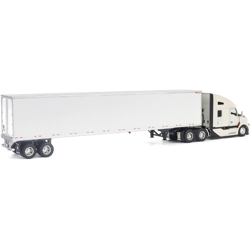 Kenworth T680 Next-Gen 76in-High-Roof Sleeper-Cab Tandem Tractor with Great Dane Champion 53ft Dry Cargo Trailer (White) Alt Image 1