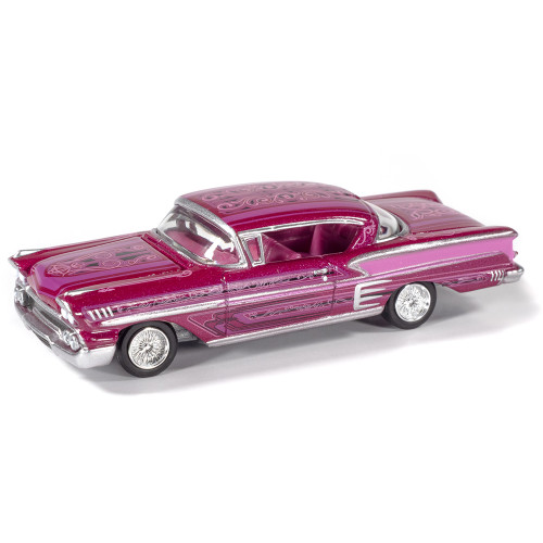 1958 Chevy Impala & 1961 Impala 2-pack - Metallic Magenta & Dark Silver Alt Image 3