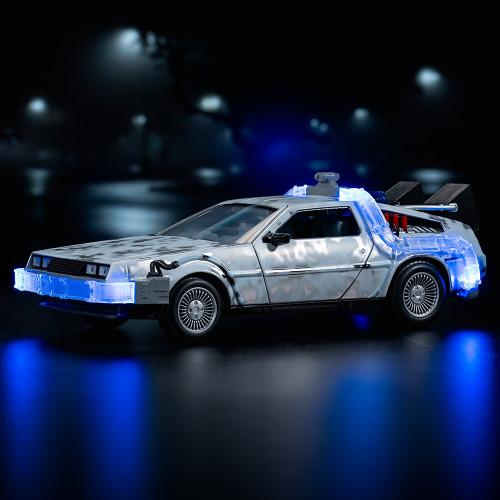 Back To The Future Part I - DeLorean Time Machine w/LIGHT - Frost BTTF Alt Image 1