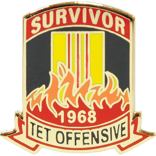 Vietnam Tet Offensive Survivor Lapel Pin Main Image