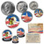 3-Coin Set: 1976 Bicentennial Colorized Coins Main Image