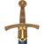 Denix 14th Century French Replica Sword with Blue Fleur De Lis Scabbard Alt Image 2