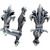 Fleur de Lis Pewter Sword or Gun Hanger Gray Main Image