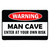 Warning Man Cave Metal Sign  SPSMCW Main Image
